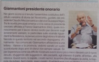 Giannantoni presidente onorario